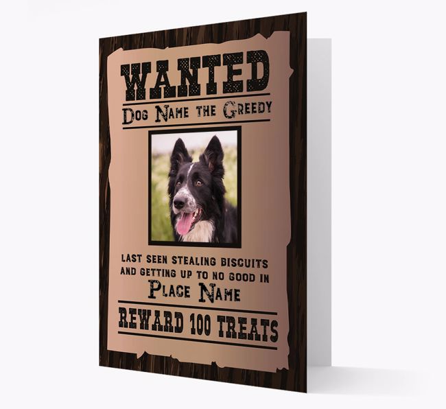 'Wanted Poster' - Personalised {breedFullName} Photo Upload Card